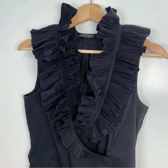 Adrianna Papell Black Ruffled Top - Picture 7 of 14